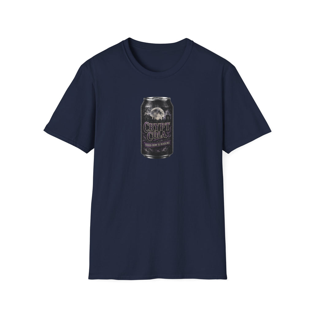 Crypt Cola T-Shirt — Retro Gothic Soda Can Tee