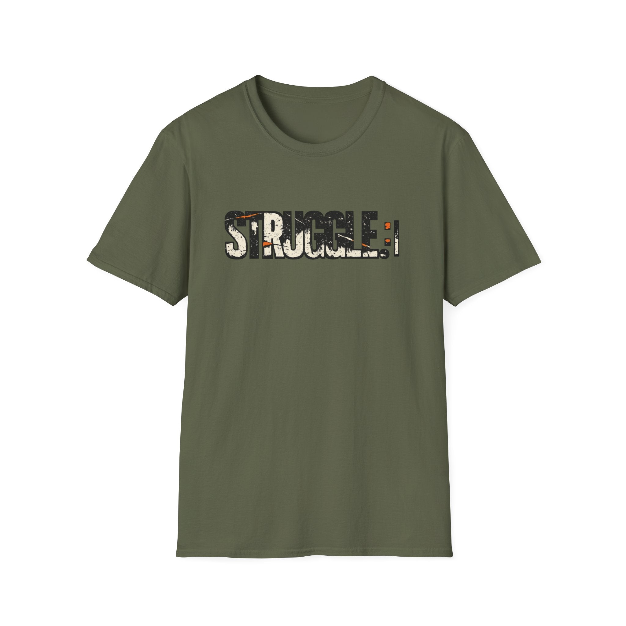 Struggle: Distressed Camo Graphic T-Shirt