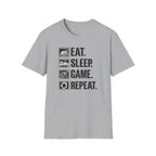 "Eat. Sleep. Game. Repeat." - Gamer Graphic T-Shirt
