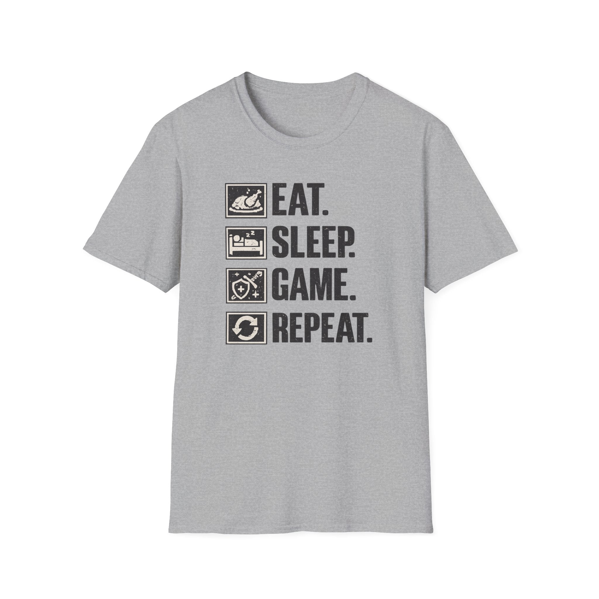 "Eat. Sleep. Game. Repeat." - Gamer Graphic T-Shirt