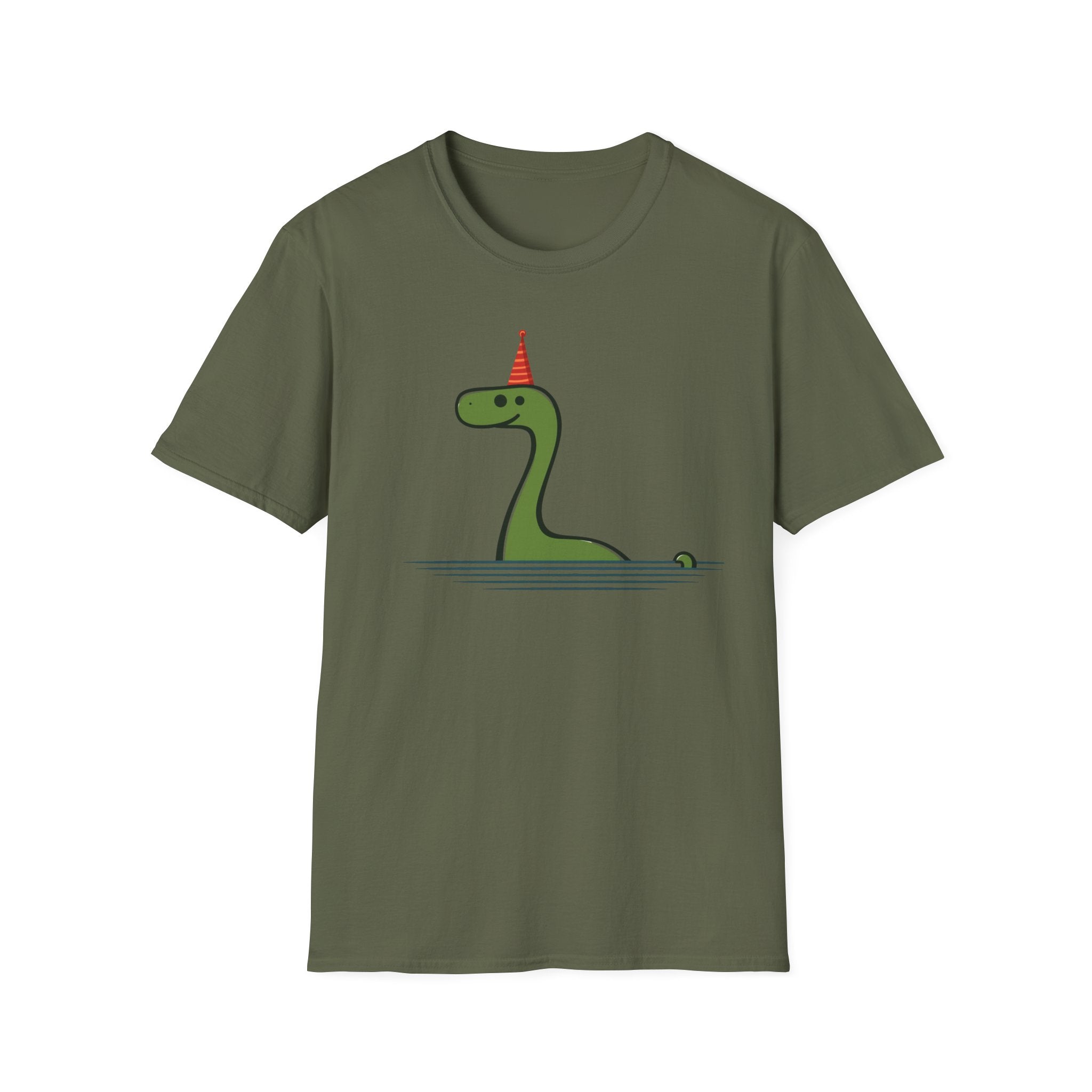 Party Nessie T-Shirt - Cute Loch Monster with Birthday Hat