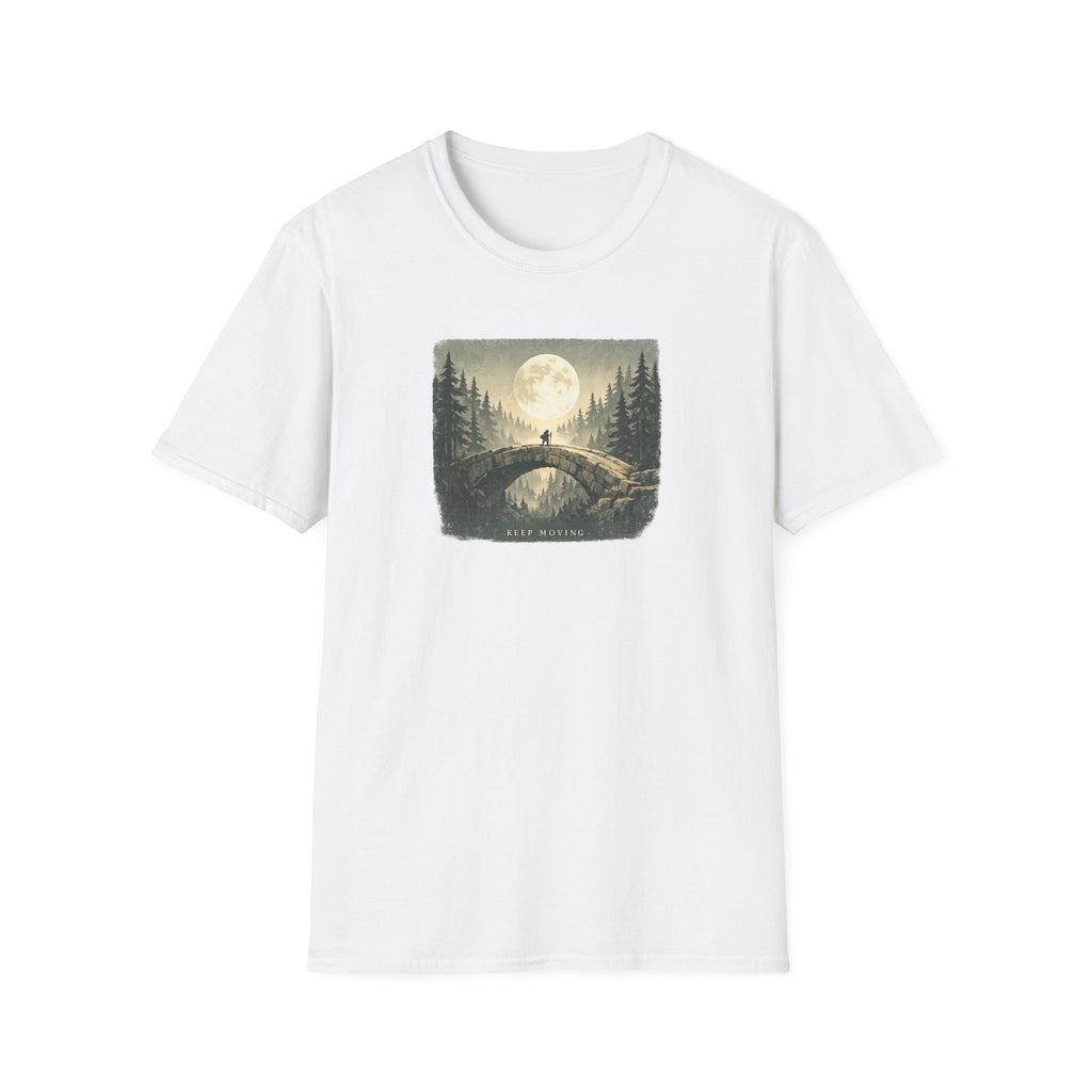 'Keep Moving' Moonlit Forest Bridge T-Shirt