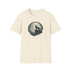 'Stay Wild' Wolf Howling at Moon T‑Shirt - Wilderness Moonlight Graphic Tee