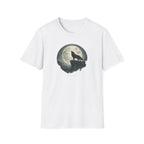 'Stay Wild' Wolf Howling at Moon T‑Shirt - Wilderness Moonlight Graphic Tee