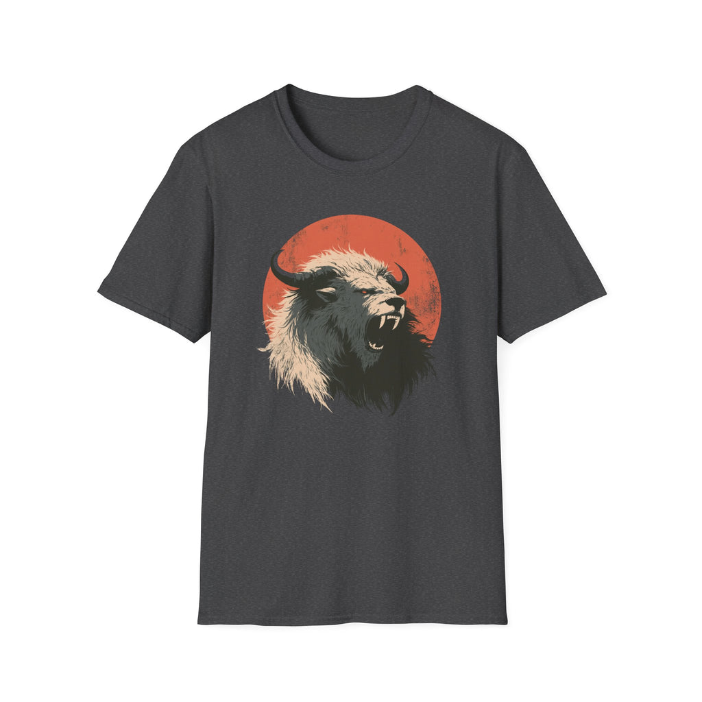 Mythic Yeti Beast Sunset T-Shirt - Vintage Monster Graphic Tee
