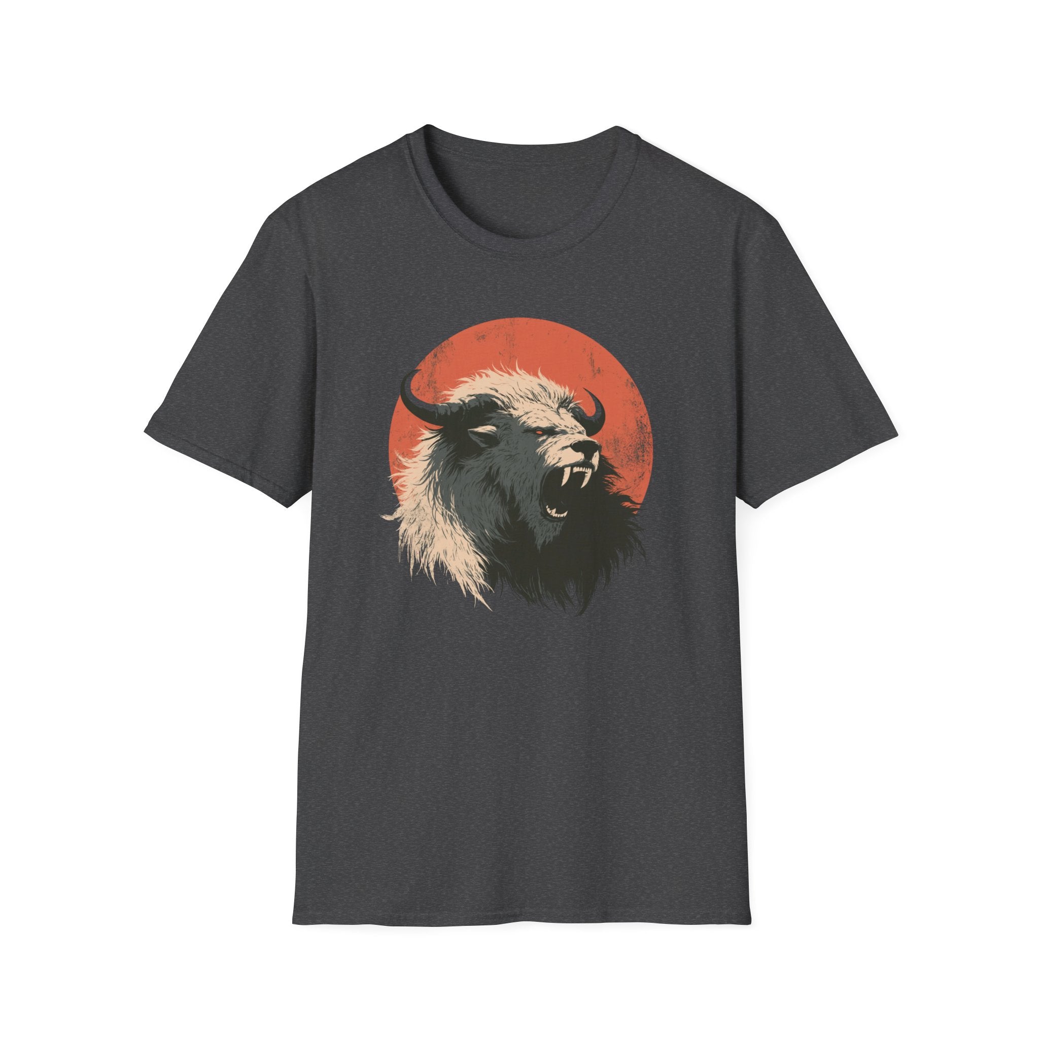 Mythic Yeti Beast Sunset T-Shirt - Vintage Monster Graphic Tee