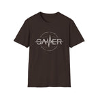 Gamer Heartbeat T‑Shirt — Retro Pulse White Writing Gaming Tee