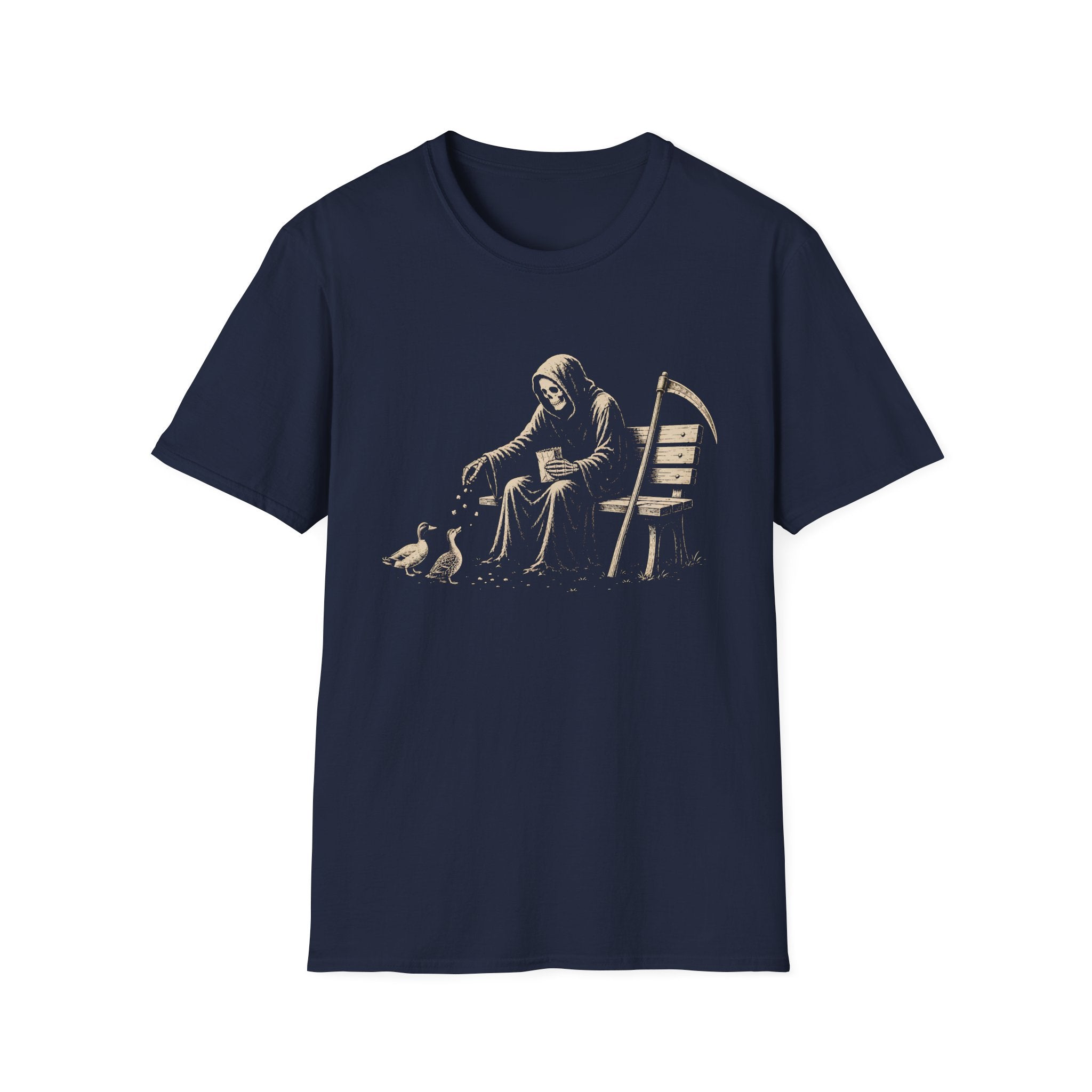 Grim Reaper Feeding Ducks T-Shirt