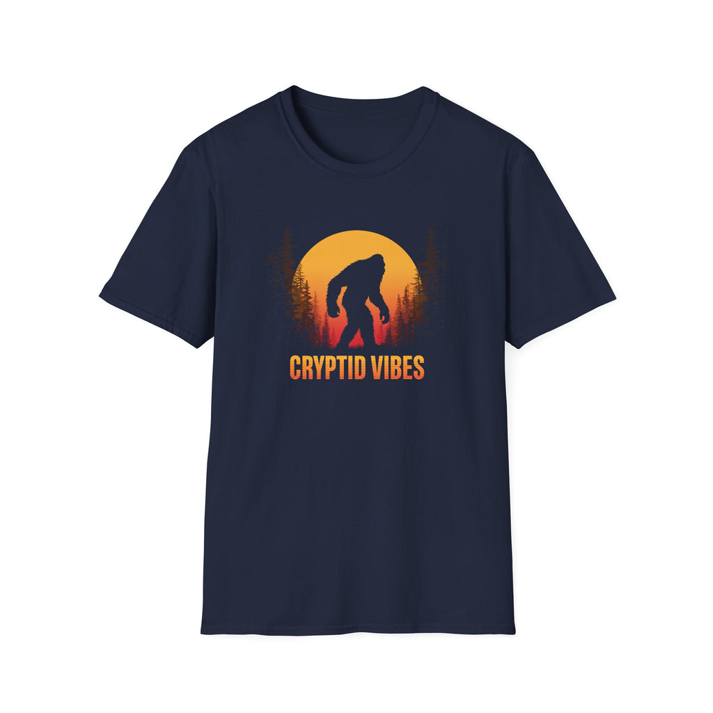 Cryptid Vibes T-Shirt — Bigfoot Sunset Graphic Tee