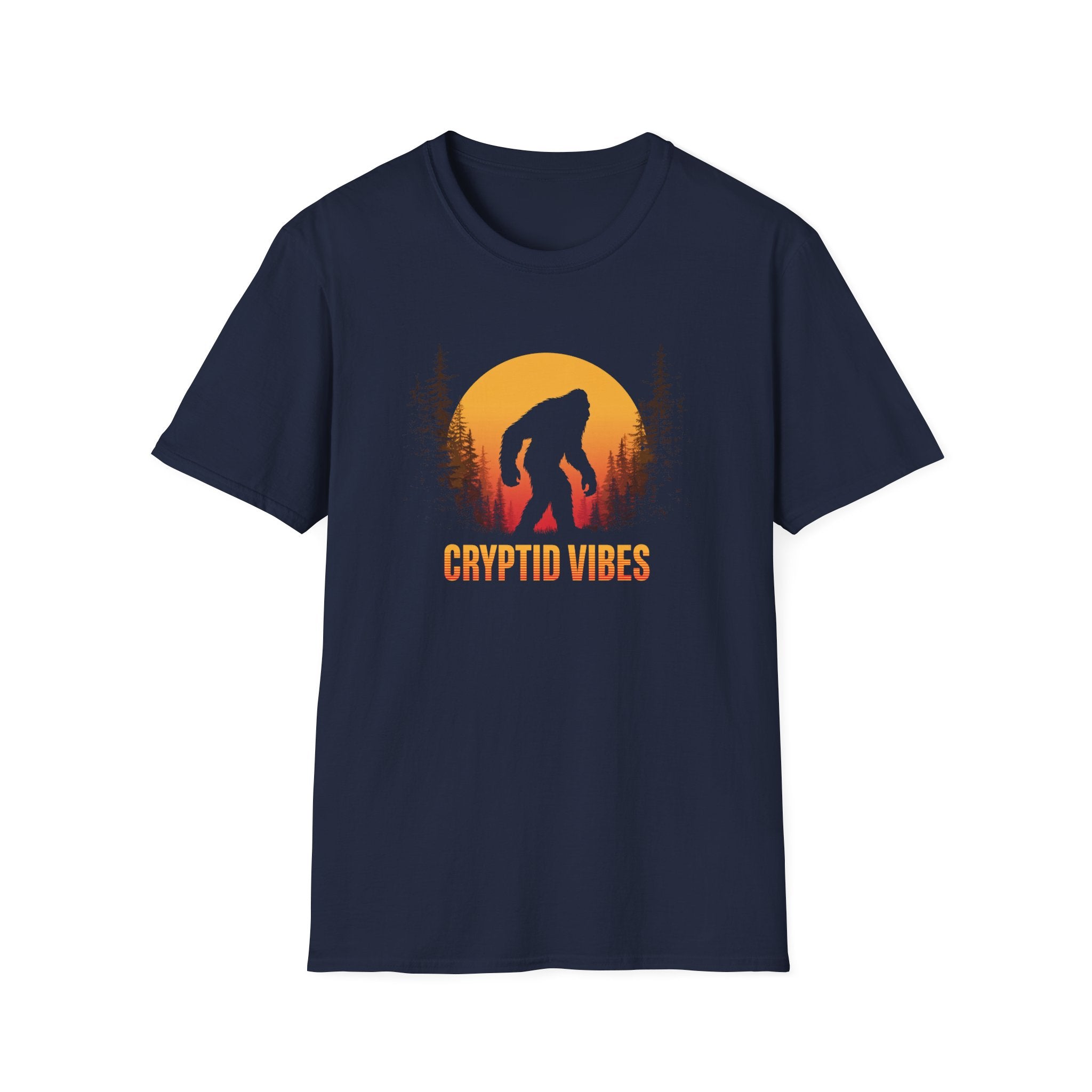 Cryptid Vibes T-Shirt — Bigfoot Sunset Graphic Tee