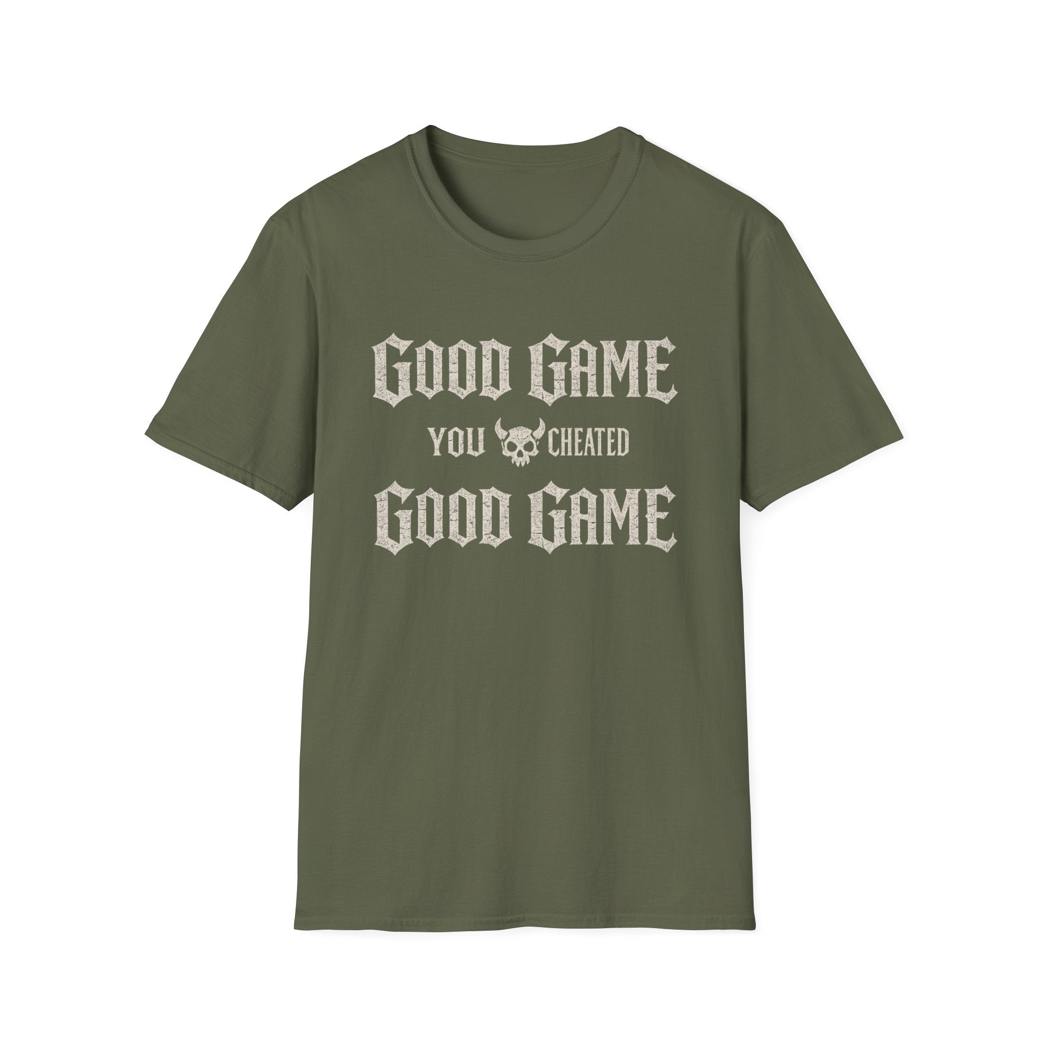Good Game You Cheated T-Shirt - Funny Gamer Skull Retro Tee