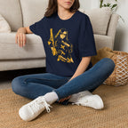 Comic Girl - Noir Femme Illustration T-Shirt