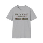 "Party Wiped by Bills" Funny Gaming Meme T-Shirt