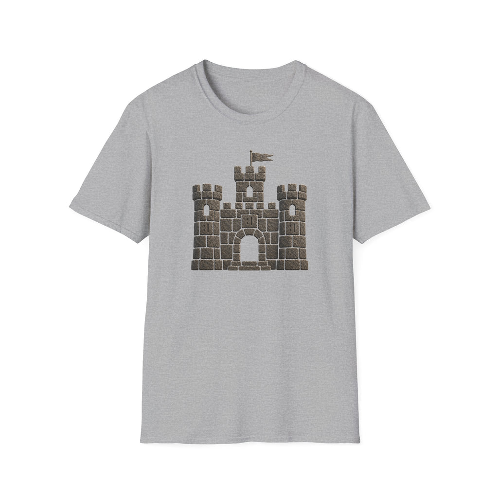 Stone Castle Graphic T‑Shirt — Brick Fortress Illustration Tee