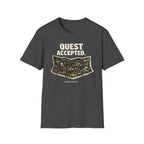 Quest Accepted, Reward Unknown T-Shirt — Vintage RPG Map Tee for Gamers & Adventurers