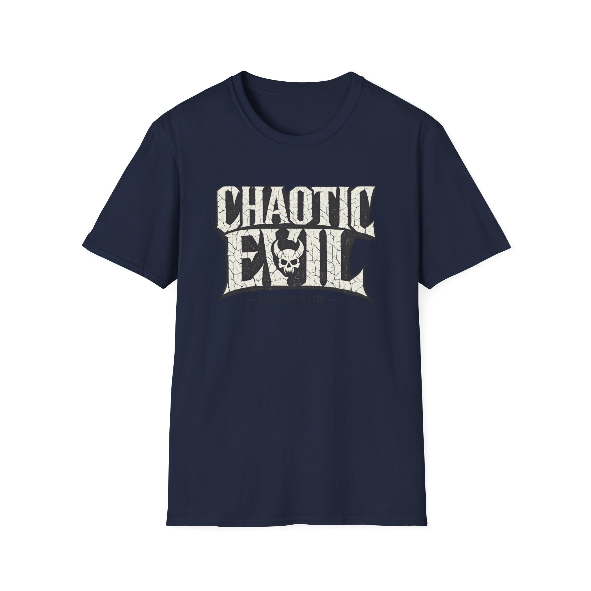 Chaotic Evil Skull T-Shirt - D&D Inspired Gothic Roleplay Tee
