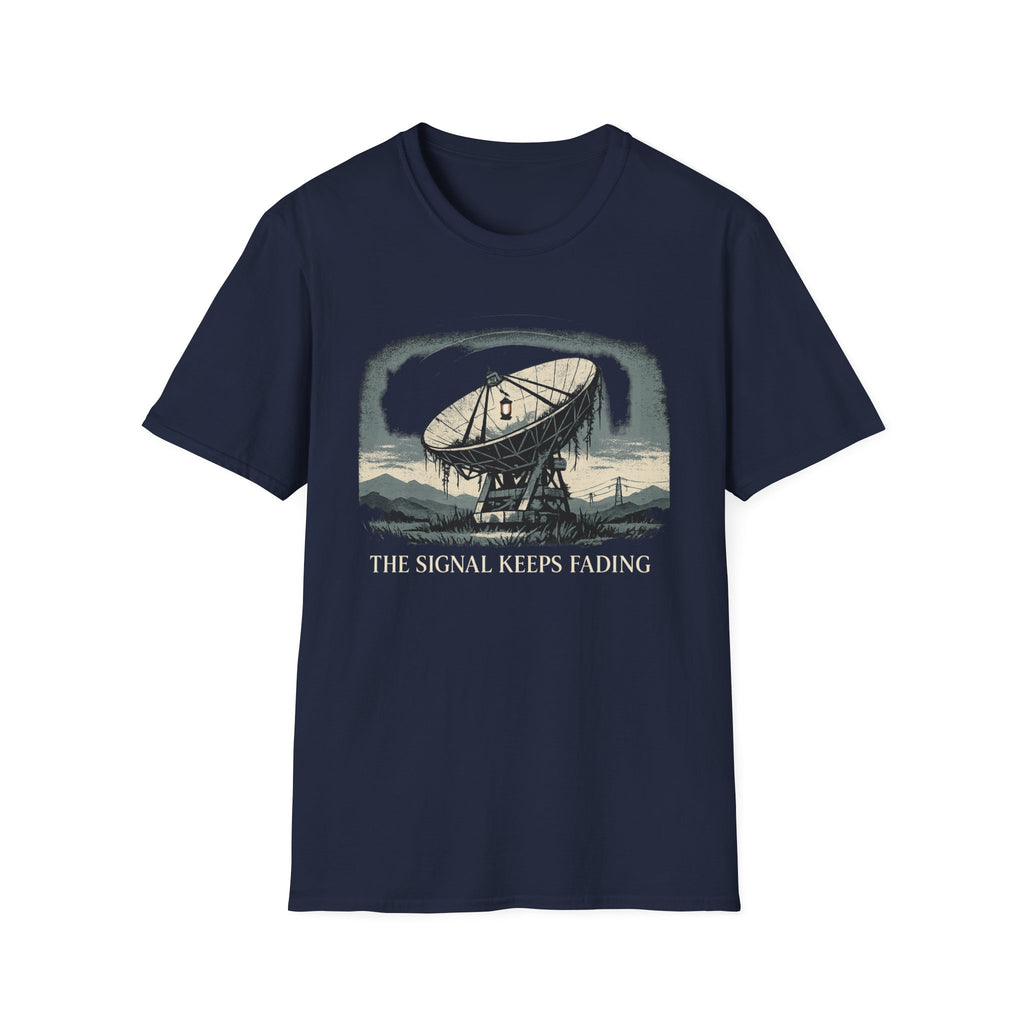 “The Signal Keeps Fading” Vintage Sci‑Fi T-Shirt - Satellite Dish Graphic Tee