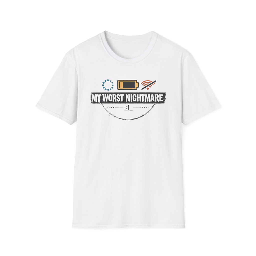 “My Worst Nightmare” T-Shirt - Low Battery & No Signal Graphic Tee