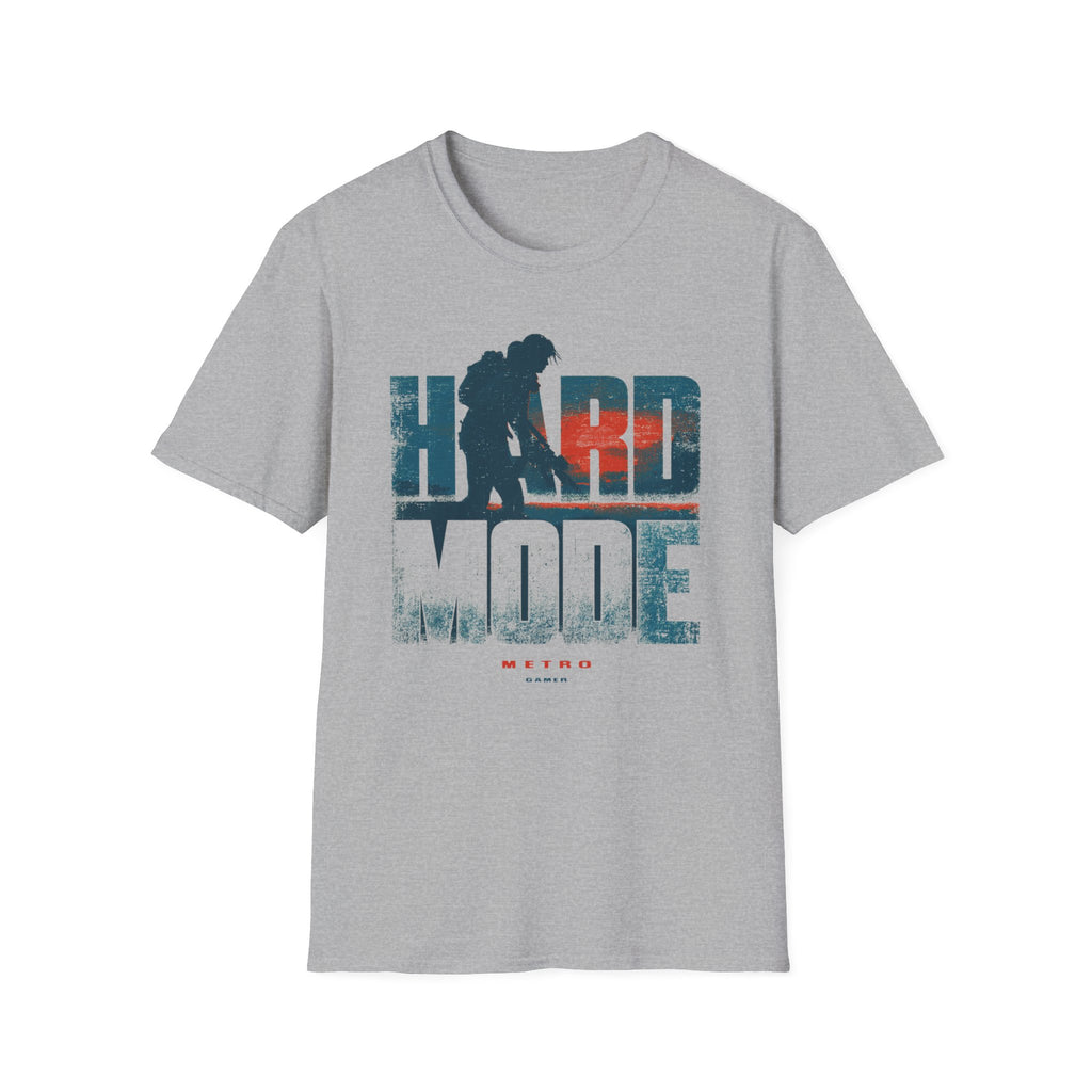 Hard Mode Metro Gamer T‑Shirt — Retro Distressed Graphic Tee