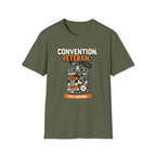 Convention Veteran T-Shirt — Vintage Badge & Lanyard Design