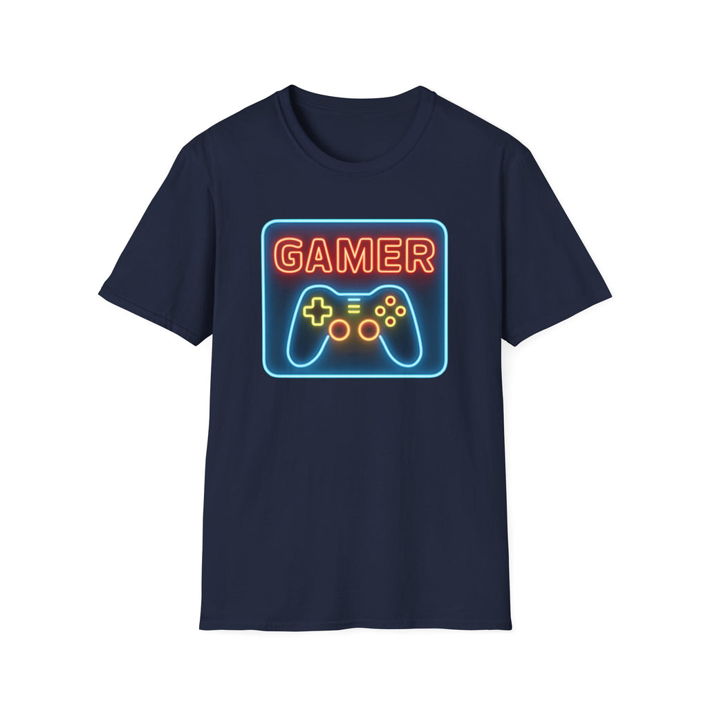 Gamer Neon Controller T‑Shirt
