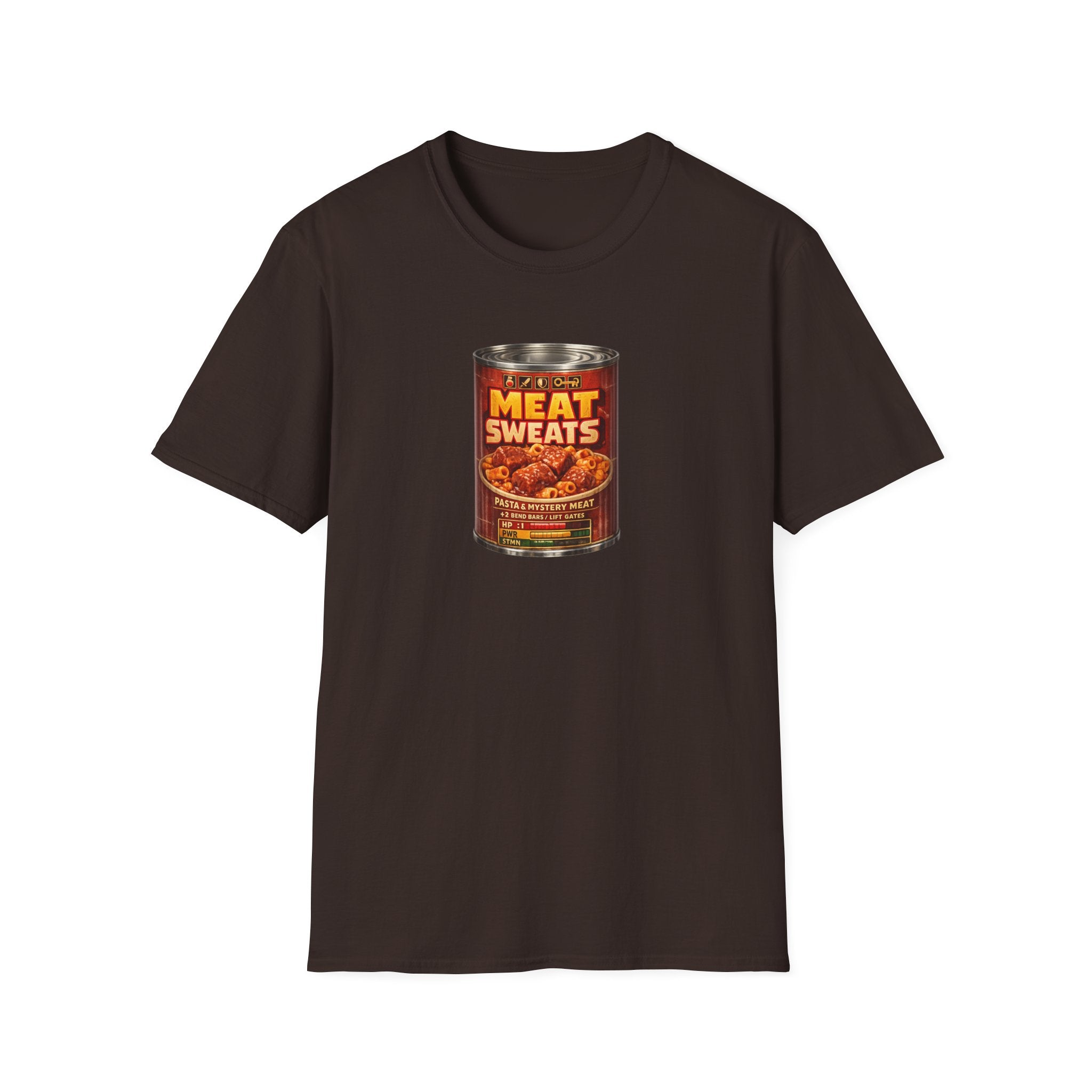 Meat Sweats T-Shirt — Retro Funny Canned Chili Graphic Tee