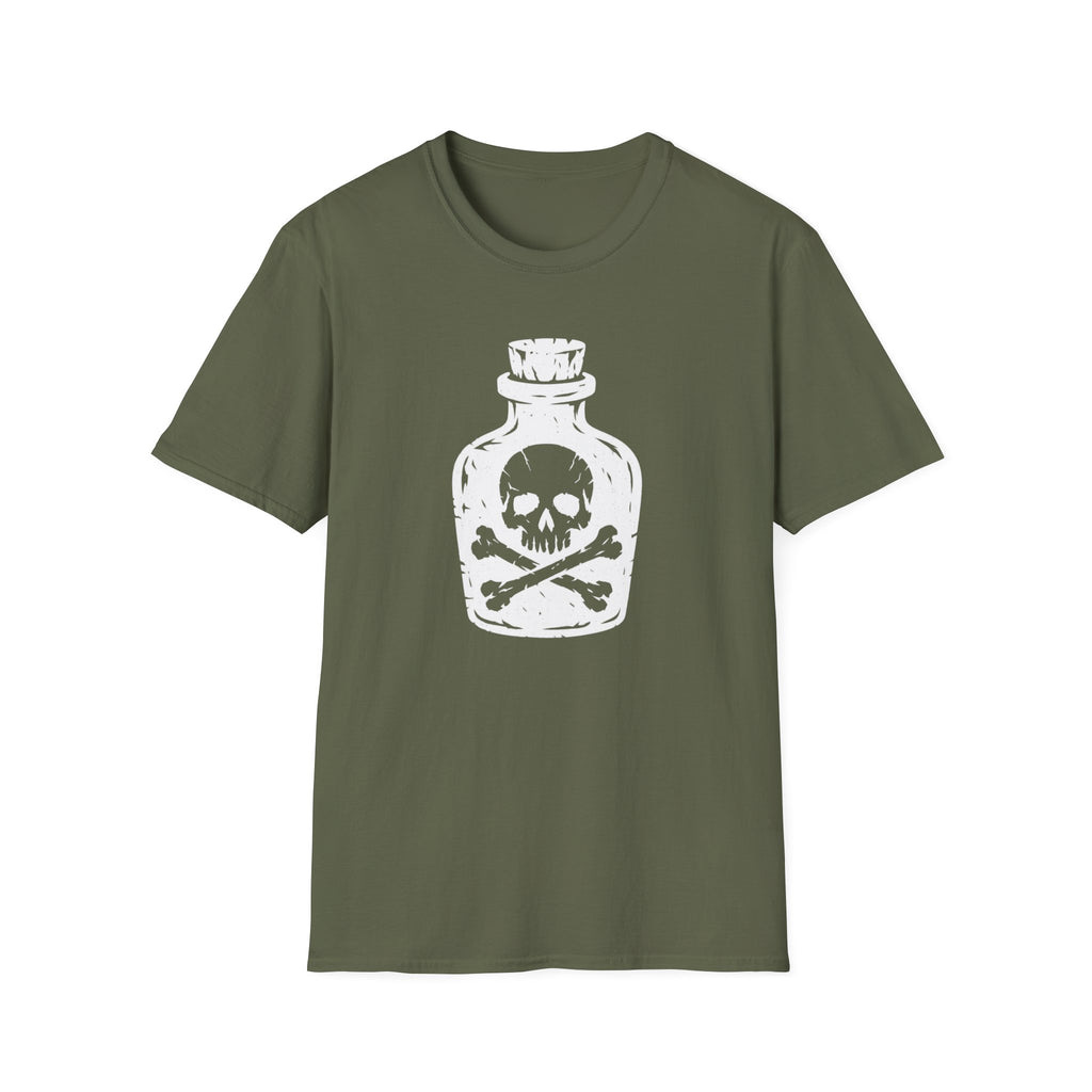 Poison Bottle Skull & Crossbones T-Shirt - Gothic Tee