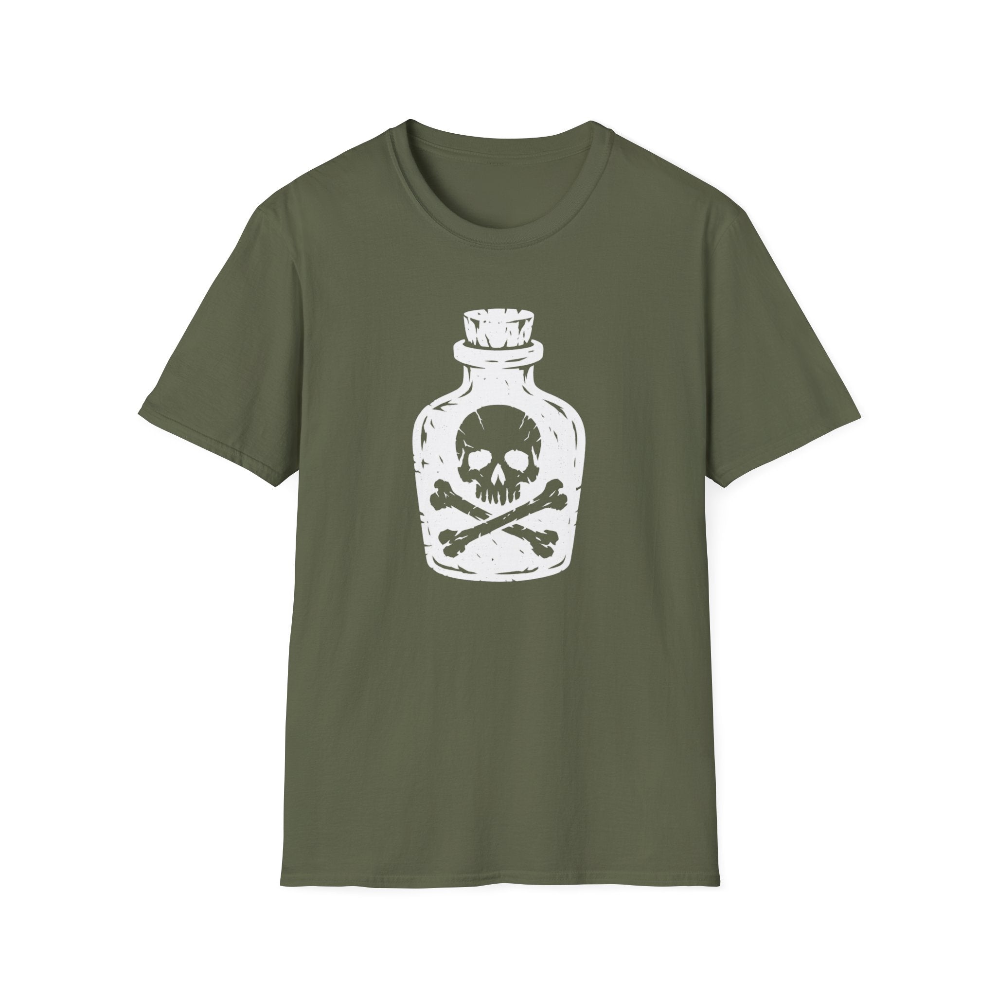 Poison Bottle Skull & Crossbones T-Shirt - Gothic Tee