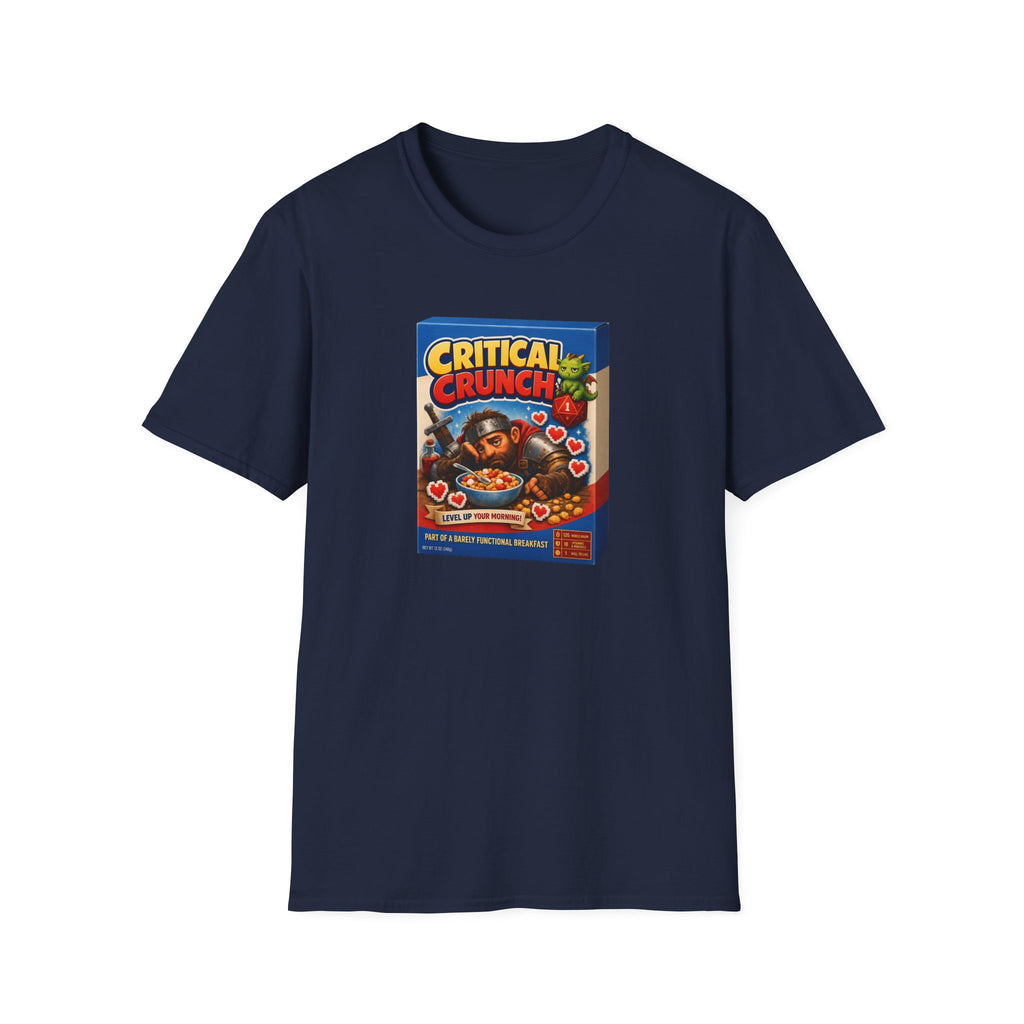 Critical Crunch Cereal T-Shirt — Retro Gaming Breakfast Tee