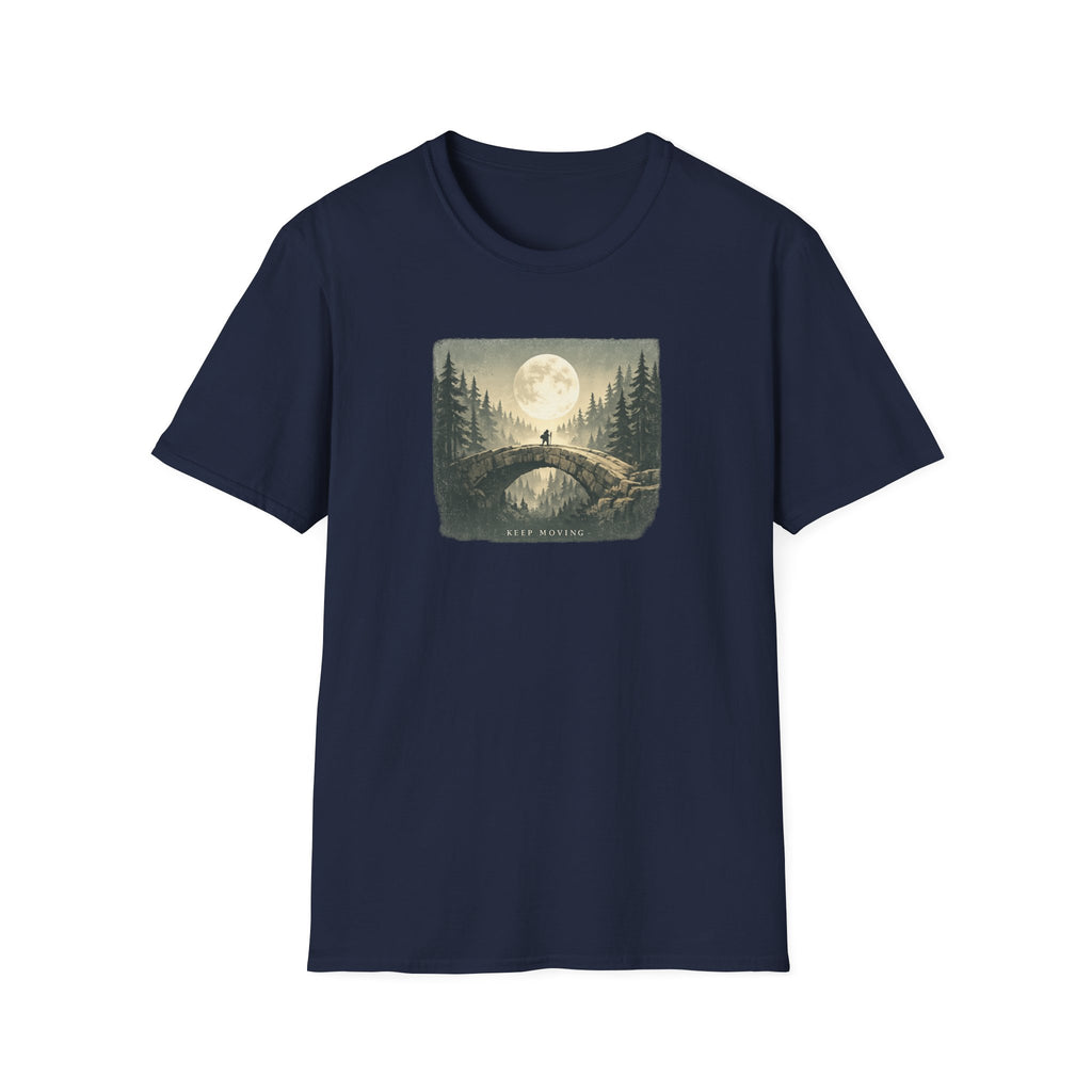 'Keep Moving' Moonlit Forest Bridge T-Shirt