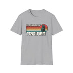 Classically Trained Retro Sunset Arcade T-Shirt - Vintage Pixel Text Gaming Tee