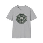Mystic Forest Portal T-Shirt — Circular Woodland Scene with Moonlit Path