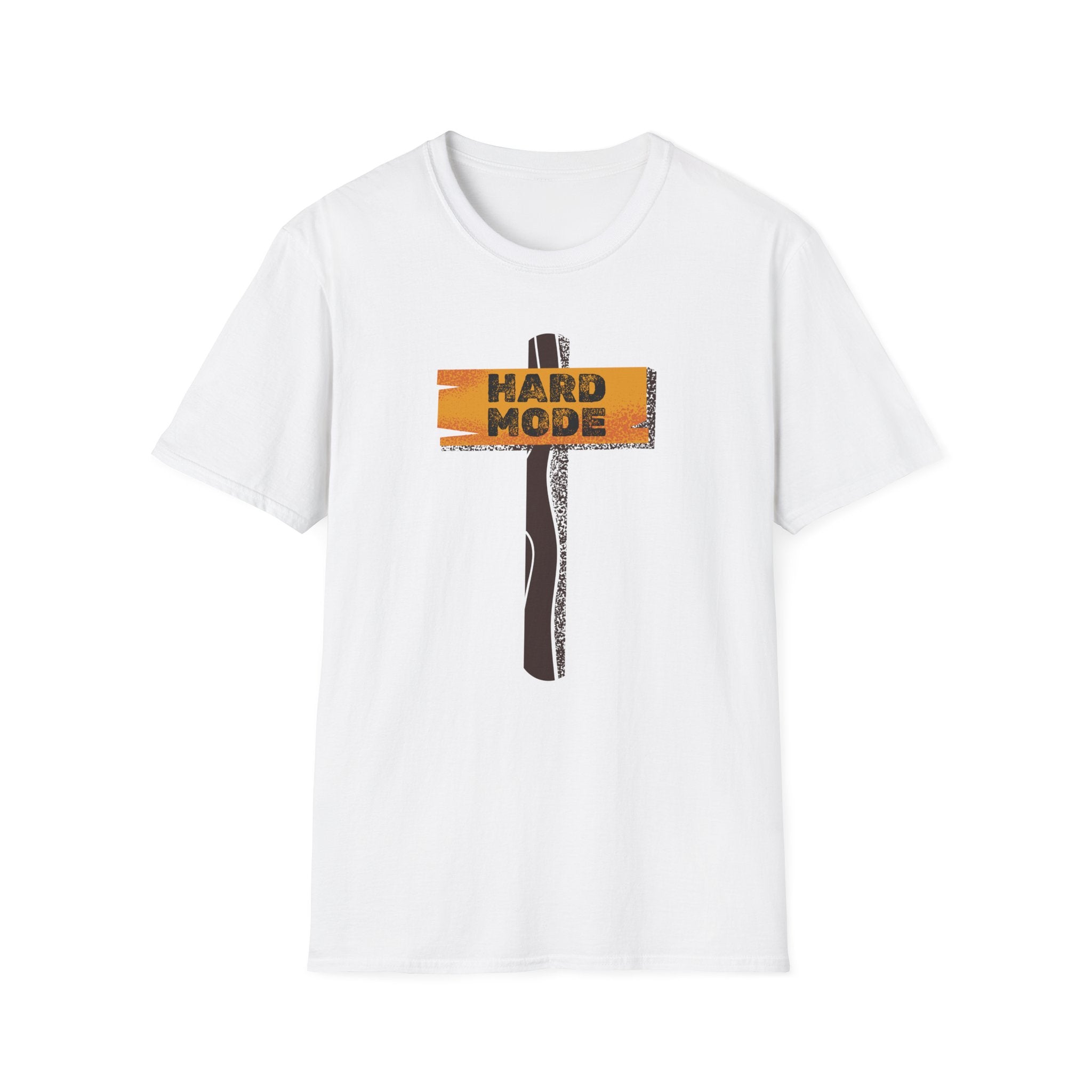 Hard Mode Sign T-Shirt — Retro Rustic Distressed Graphic Tee