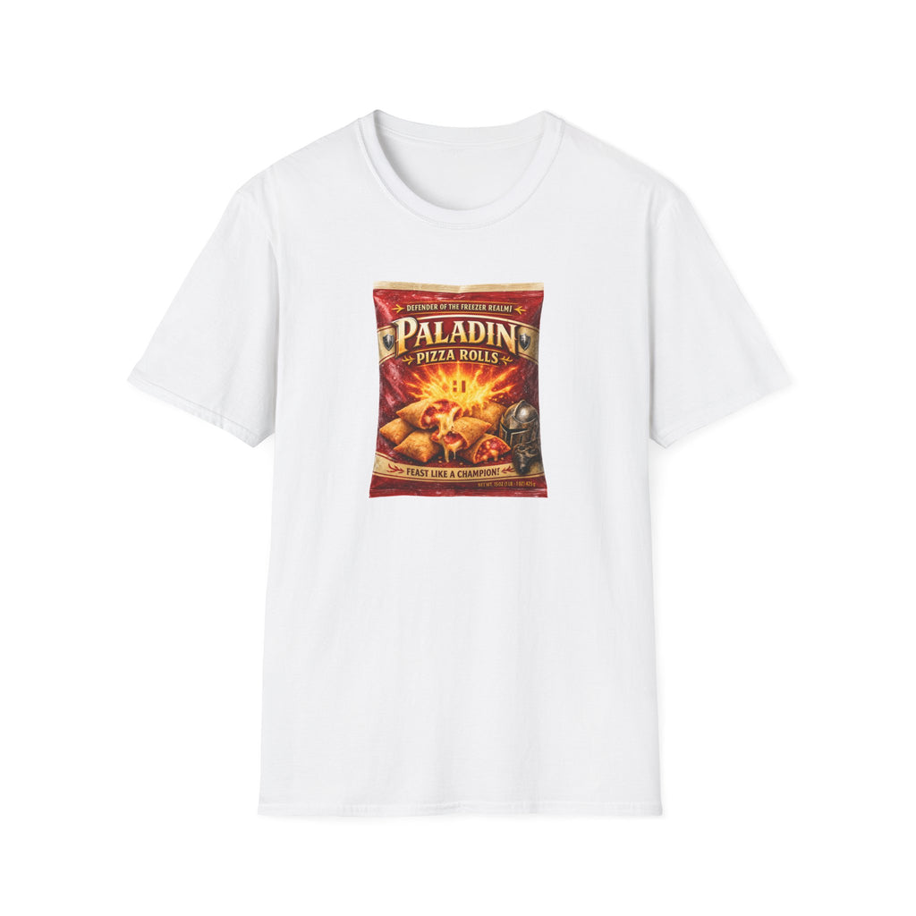 Paladin Pizza Rolls T-Shirt — Gamer D&D Parody Snack Tee