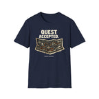 Quest Accepted, Reward Unknown T-Shirt — Vintage RPG Map Tee for Gamers & Adventurers