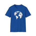 Earth Globe T-Shirt — Minimal White World Tee