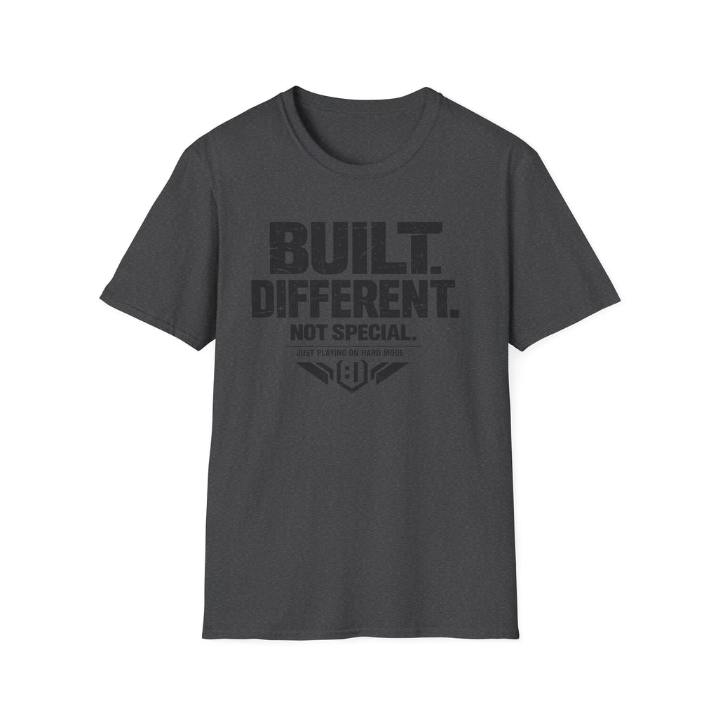 Built Different T‑Shirt - Graphic Tee for Confident, Humorous Style