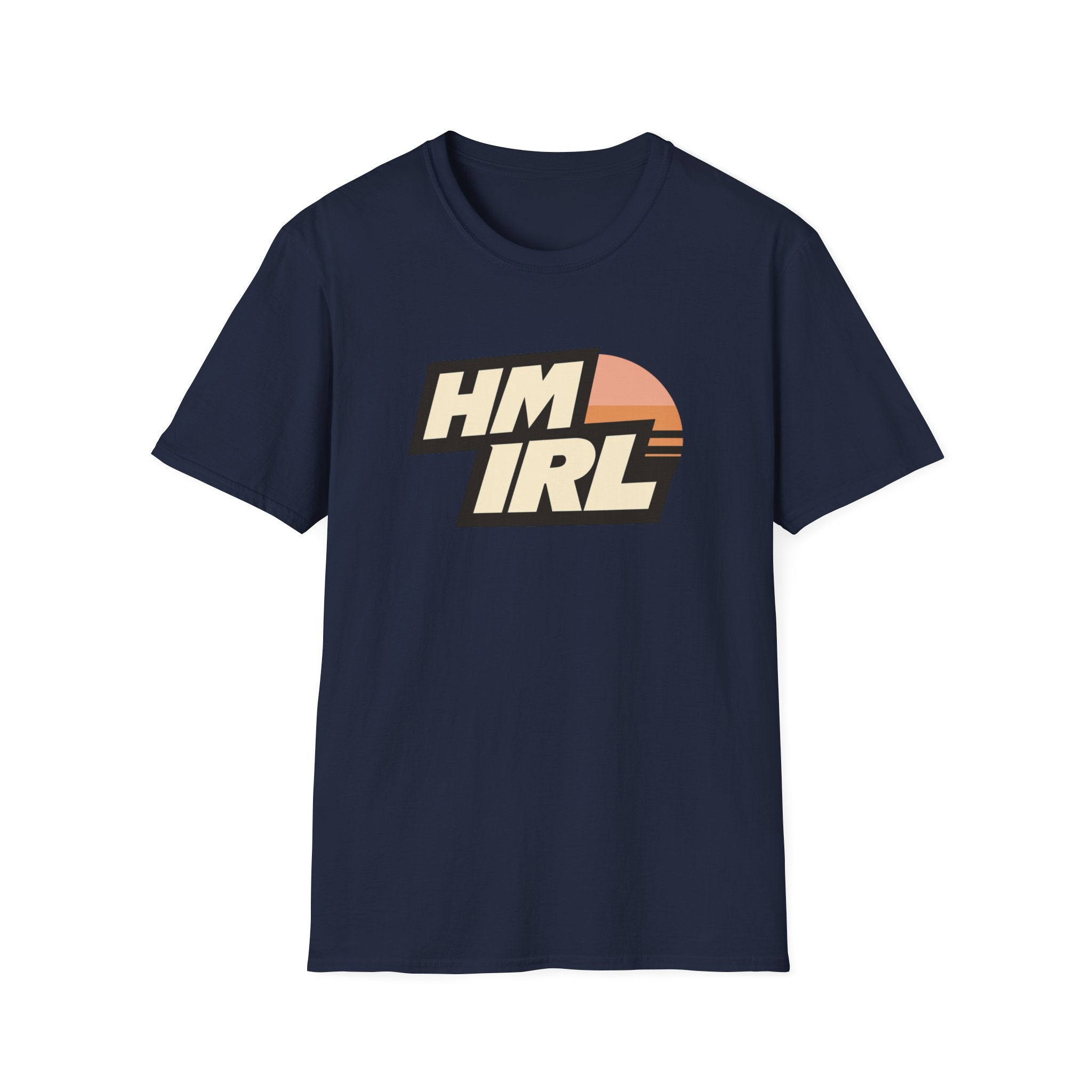 HM IRL Retro Logo T-Shirt — Vintage Sunset Graphic Tee