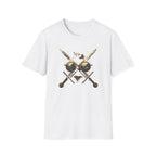 Weird Nerd Glasses Sword Face Graphic T-Shirt