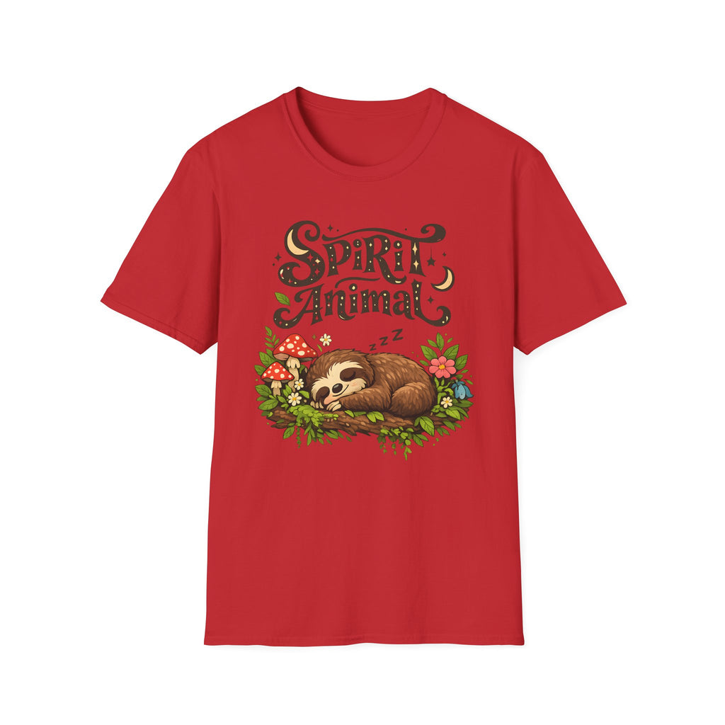 Spirit Animal T-Shirt - Cute Sleeping Sloth Graphic Tee