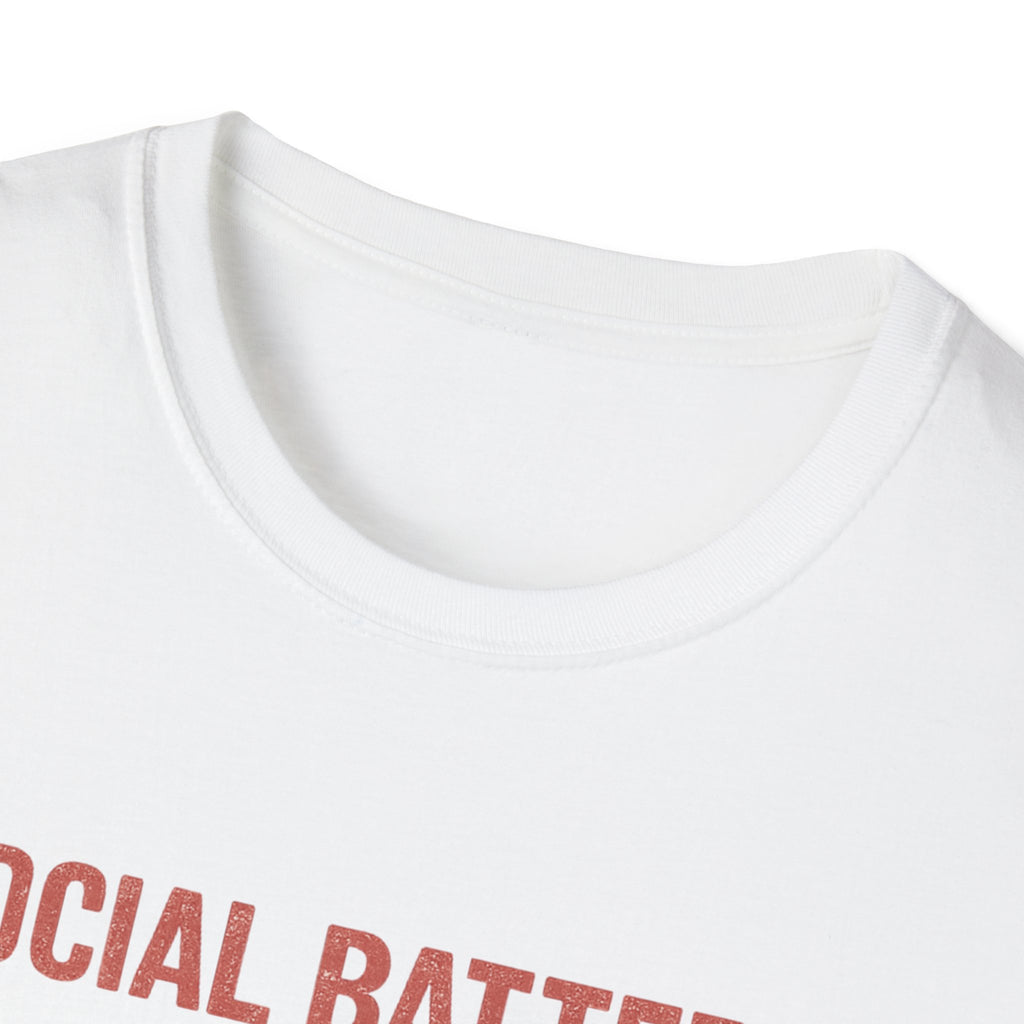 Social Battery Low Funny Introvert Graphic T-Shirt