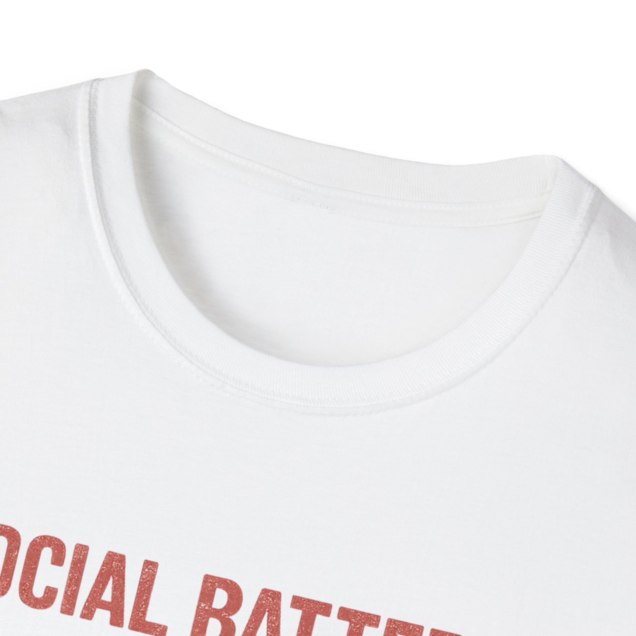 Social Battery Low Funny Introvert Graphic T-Shirt