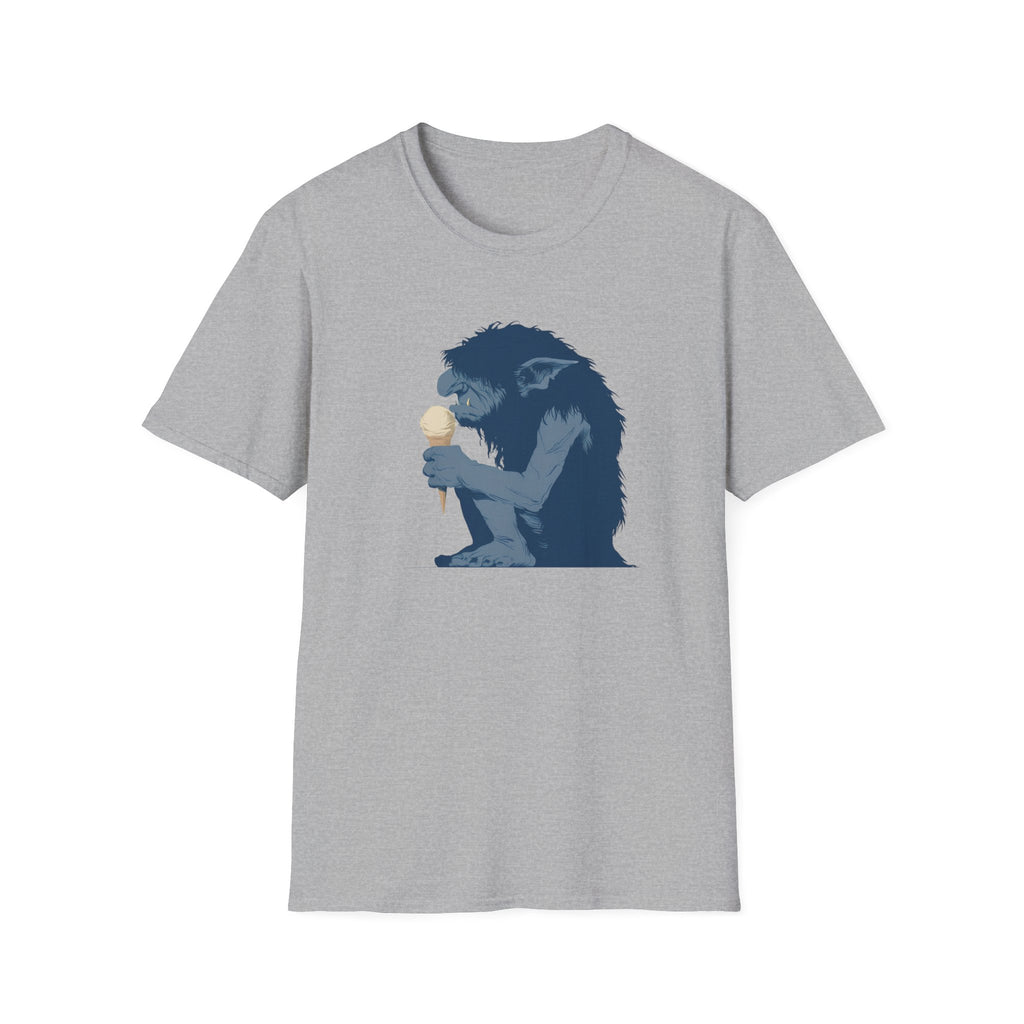 Ogre With Ice Cream T-Shirt - Retro Monster Graphic Tee