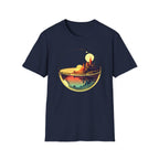 Fantasy Castle in Crystal Ball T-Shirt - Glass Orb Sunset Illustration