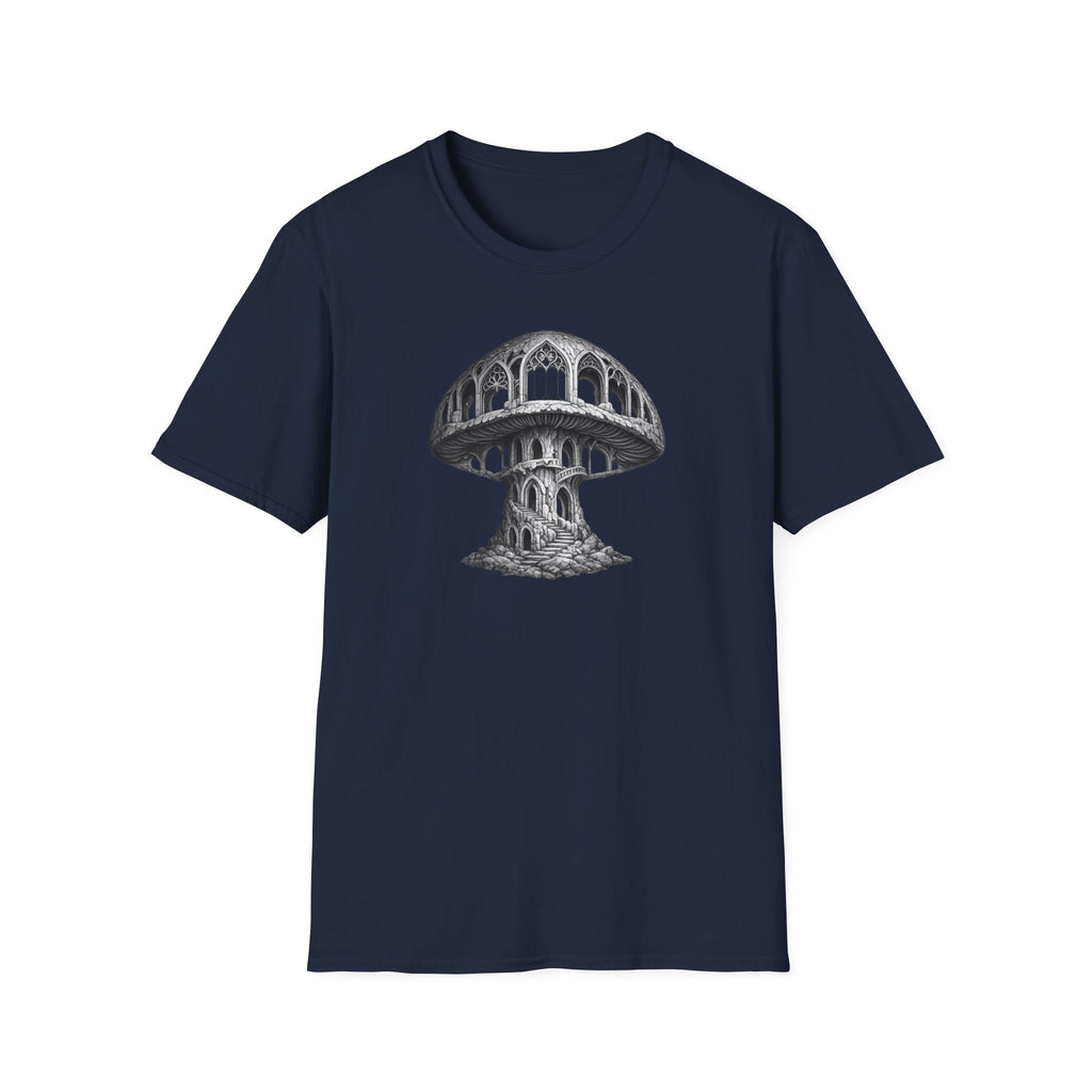 Mushroom Cathedral T‑Shirt — Mystical Fungal Fantasy Tee