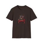 Samurai Gamer T-Shirt - Fiery Gaming Helmet Design