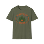 Firelight Hollow T-Shirt - Campfire Forest Graphic Tee
