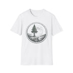 Nature Moon T-Shirt — Pine Tree Circle Graphic
