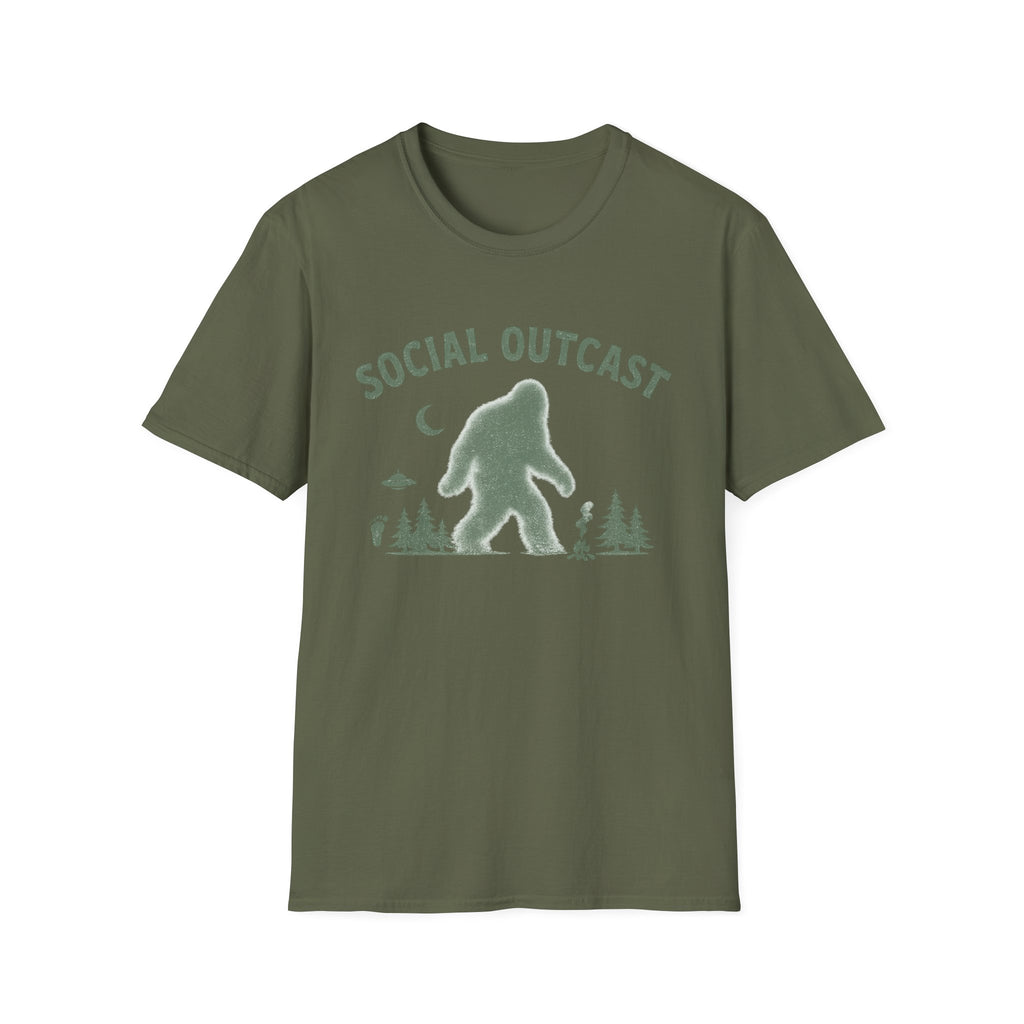"Social Outcast" Bigfoot Graphic T-Shirt