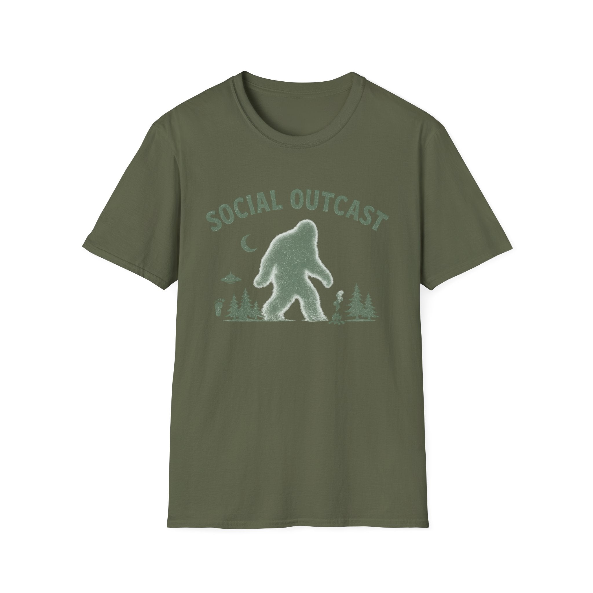 "Social Outcast" Bigfoot Graphic T-Shirt